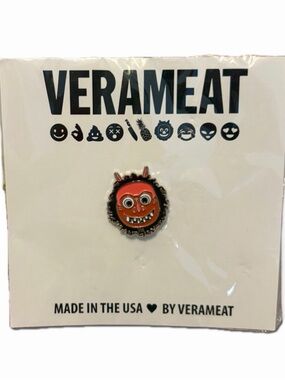 VERAMEAT Monster Emoji Enamel Pin Vmoji NWT
